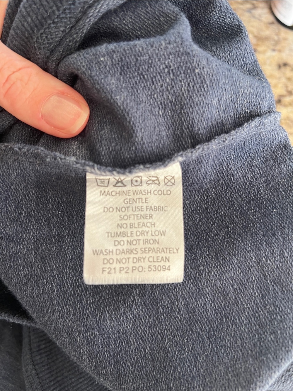 Grateful Thankful Blessed Navy Sweatshirt - Picture 6 of 6